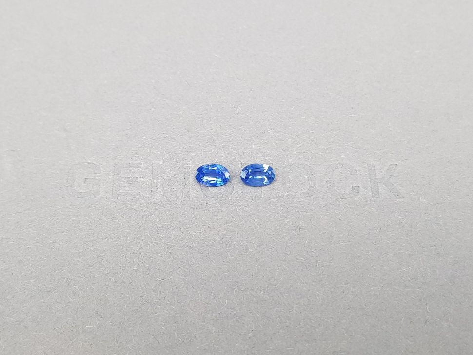 Pair of Cornflower Blue oval cut sapphires 0.64 ct, Sri Lanka Image №1
