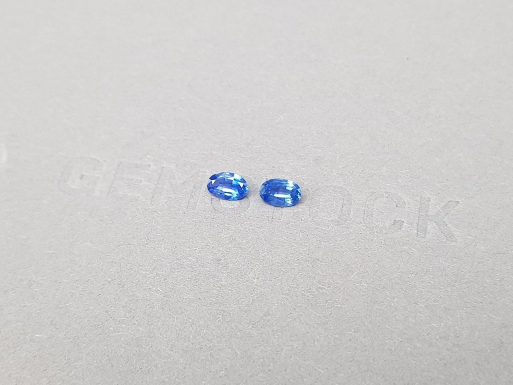 Pair of Cornflower Blue oval cut sapphires 0.64 ct, Sri Lanka Image №3