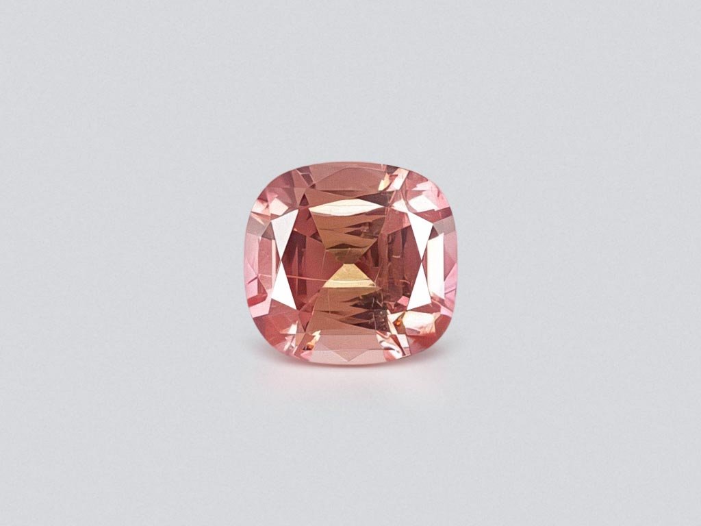 Cushion cut orange-pink tourmaline, 3.30 ct, Nigeria Image №1