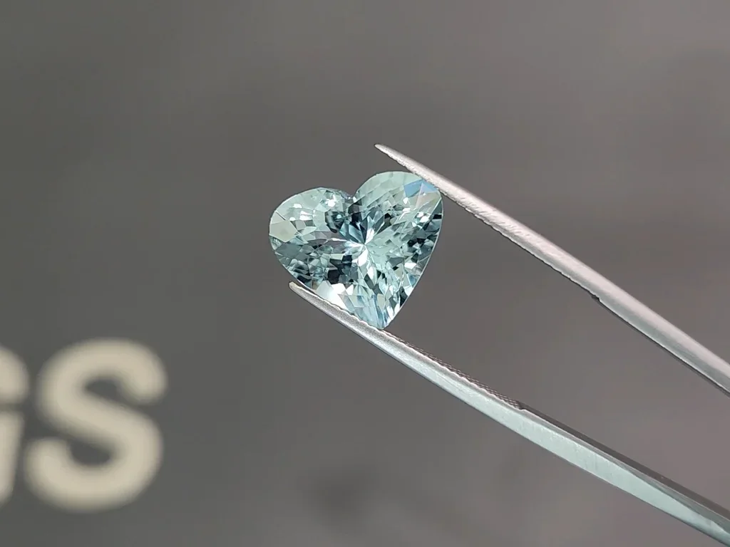 Aigue-marine taille cœur 5,55 carats, Madagascar  Image №3