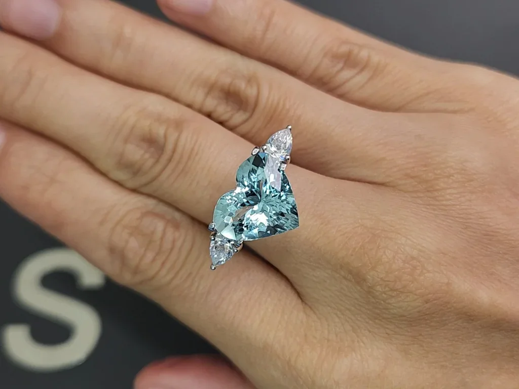 Aigue-marine taille cœur 5,55 carats, Madagascar  Image №5