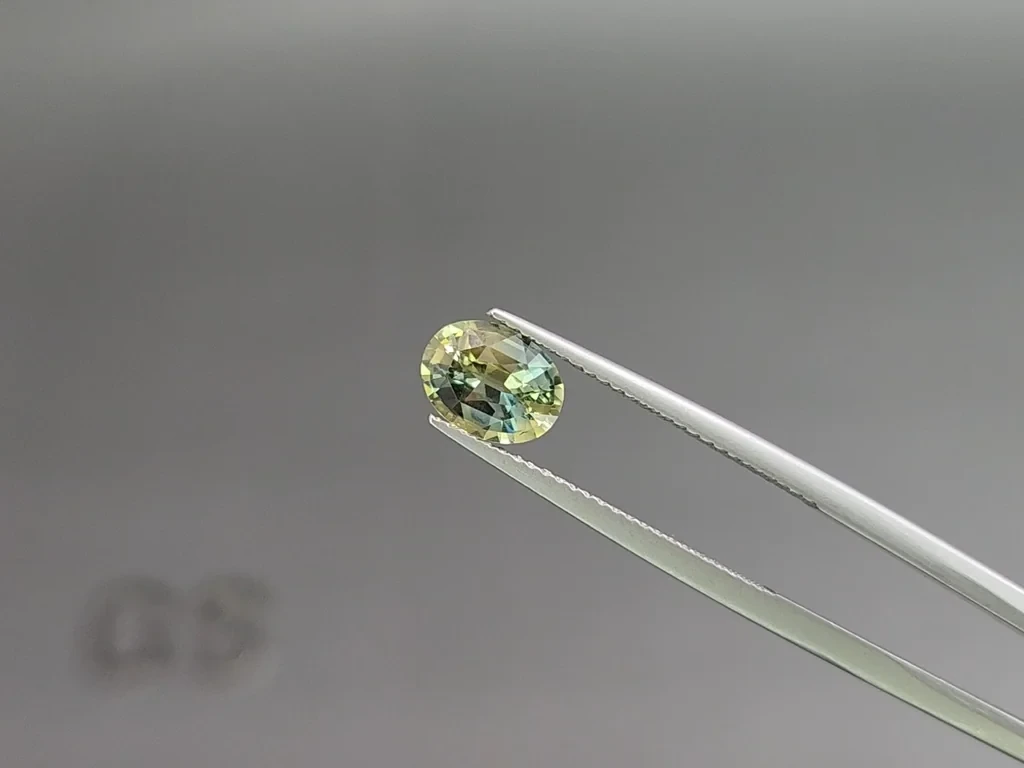 Saphir ovale bicolore non chauffé de 1,55 carat, Madagascar Image №3