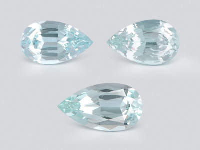 Satz aquamarine im birnenschliff 4,51 karat, Madagaskar photo