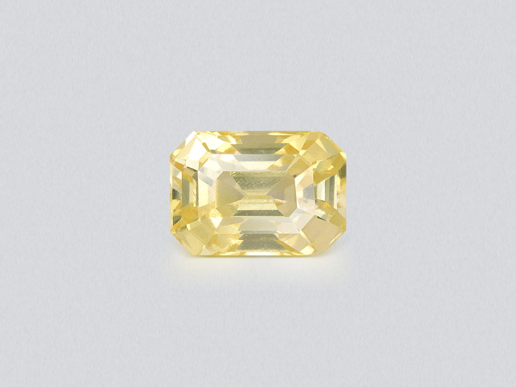 Unheated yellow sapphire octagon cut 1.55 carats, Sri Lanka Image №1
