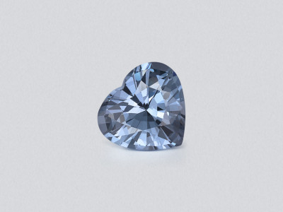 Gray blue spinel heart shape 1.25 carats, Tanzania photo