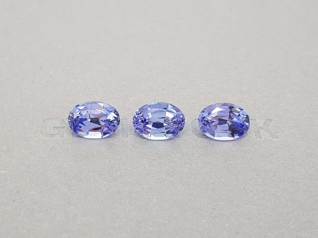 Earrings with lavender tanzanites in 18K white gold Image №3