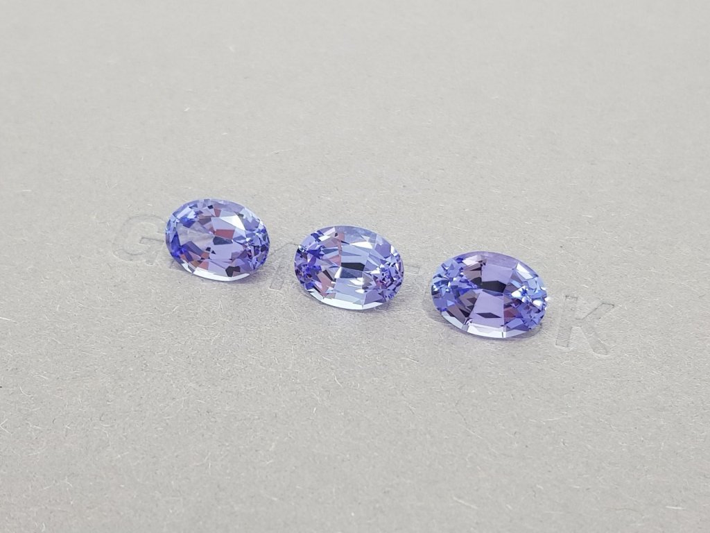 Earrings with lavender tanzanites in 18K white gold Image №4