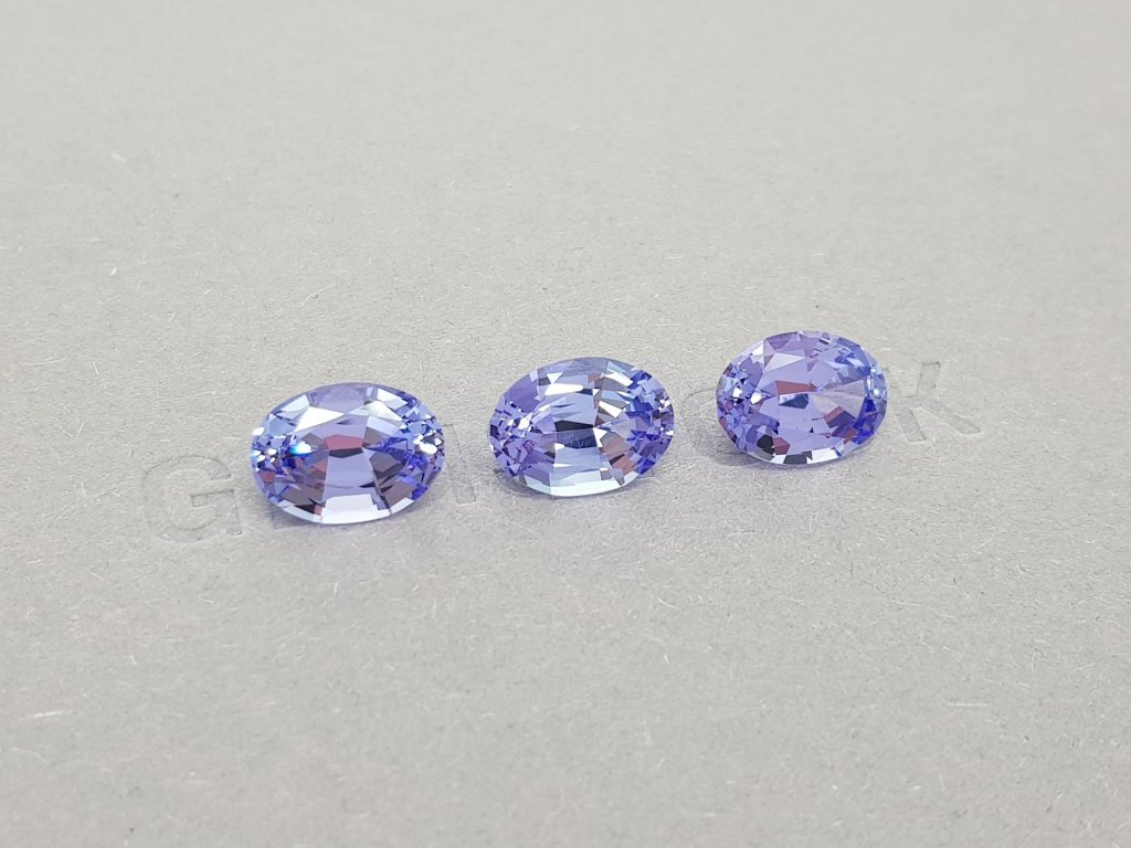 Earrings with lavender tanzanites in 18K white gold Image №5