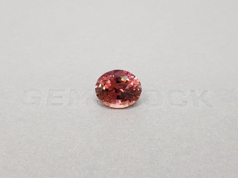 Orange-pink oval-cut tourmaline 4.42 ct Image №1
