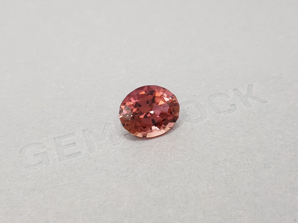Orange-pink oval-cut tourmaline 4.42 ct Image №2