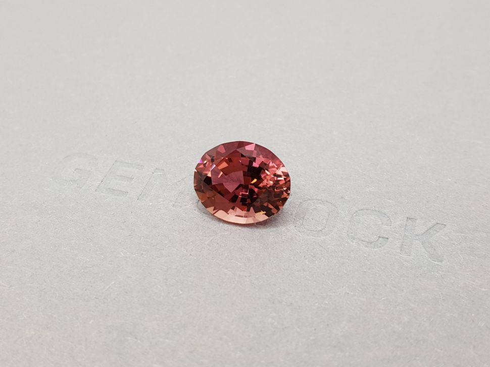 Orange-pink oval-cut tourmaline 4.42 ct Image №3