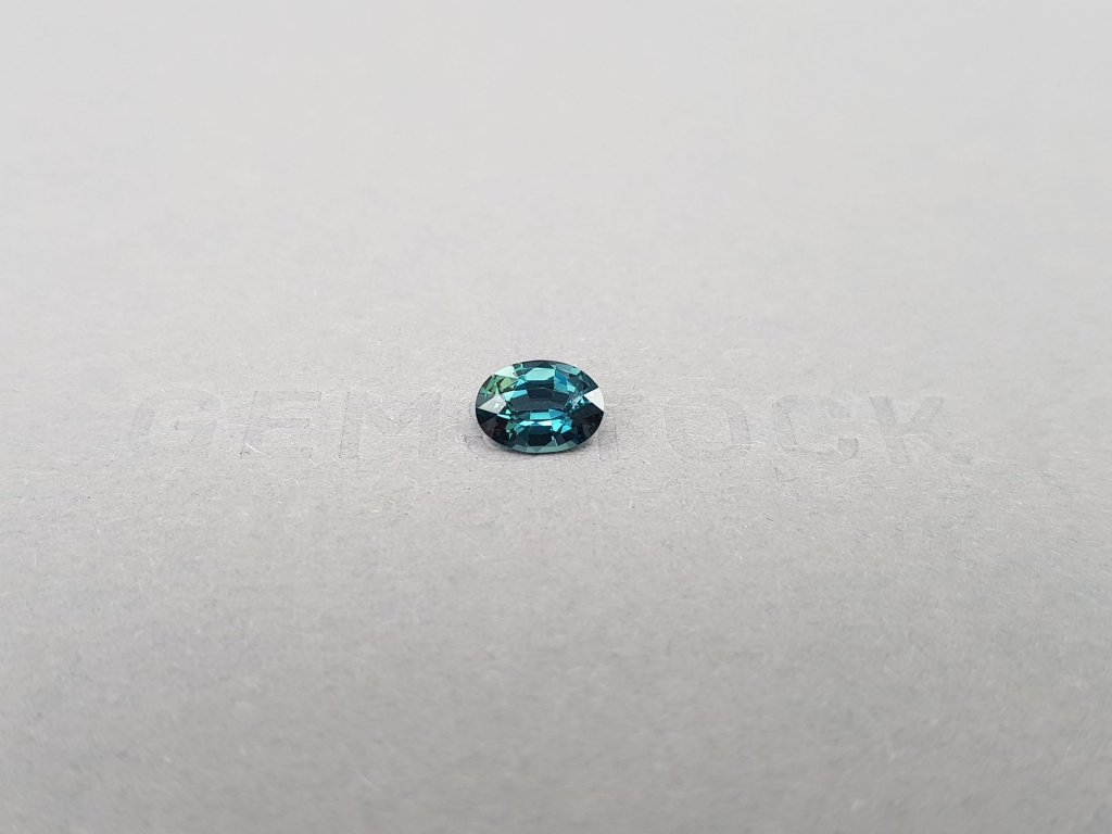 Unheated Teal sapphire in oval cut 1.21 ct, Madagascar, GFCO Image №1