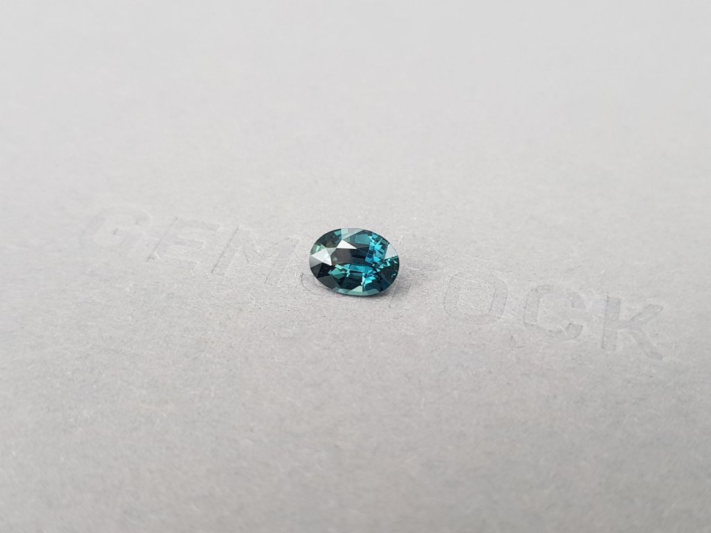 Unheated Teal sapphire in oval cut 1.21 ct, Madagascar, GFCO Image №3