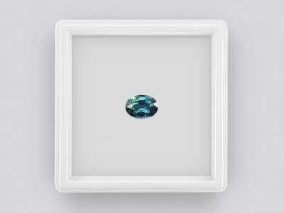 Unheated Teal sapphire in oval cut 1.21 ct, Madagascar, GFCO photo