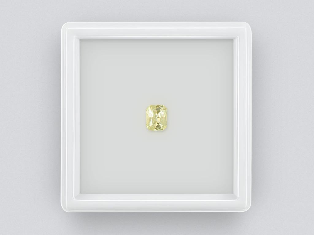 Untreated yellow sapphire radiant cut 0.79ct, Madagascar Image №1