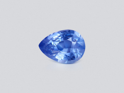 Saphir bleu taille poire non chauffé de 1,10 carat, Sri Lanka photo