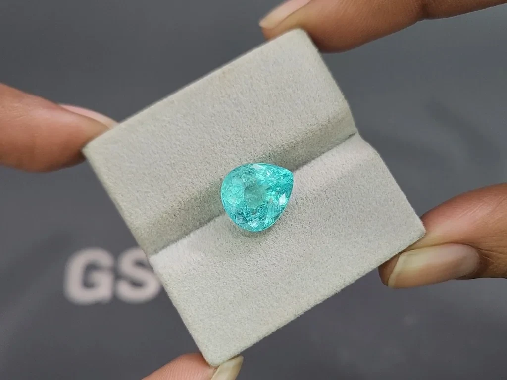 Neon blue Paraiba tourmaline pear cut 6.04 carats, Africa Image №4