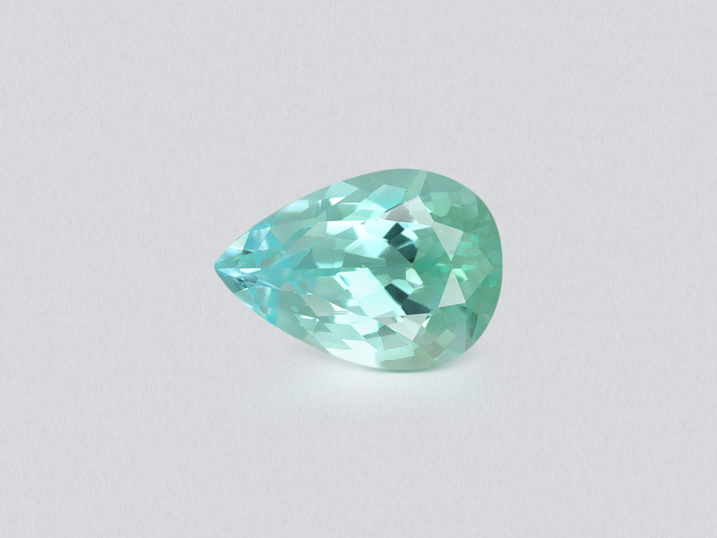 Tourmaline Paraiba taille poire 1,58 carats, Mozambique Image №1