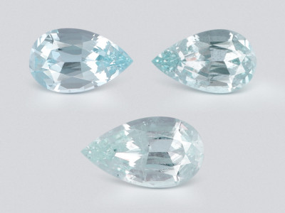 Ensemble aigues-marines taille poire, 4,49 carats, Madagascar photo