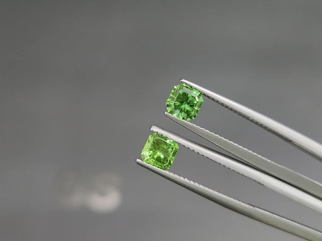 Pair of grossulars radiant cut 1.43 carats, Madagascar Image №3