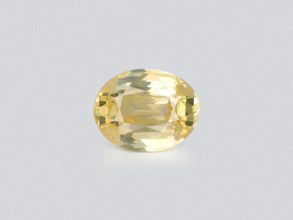 Unbehandelter gelber saphir im ovalschliff 1,54 karat, Sri Lanka Image №1