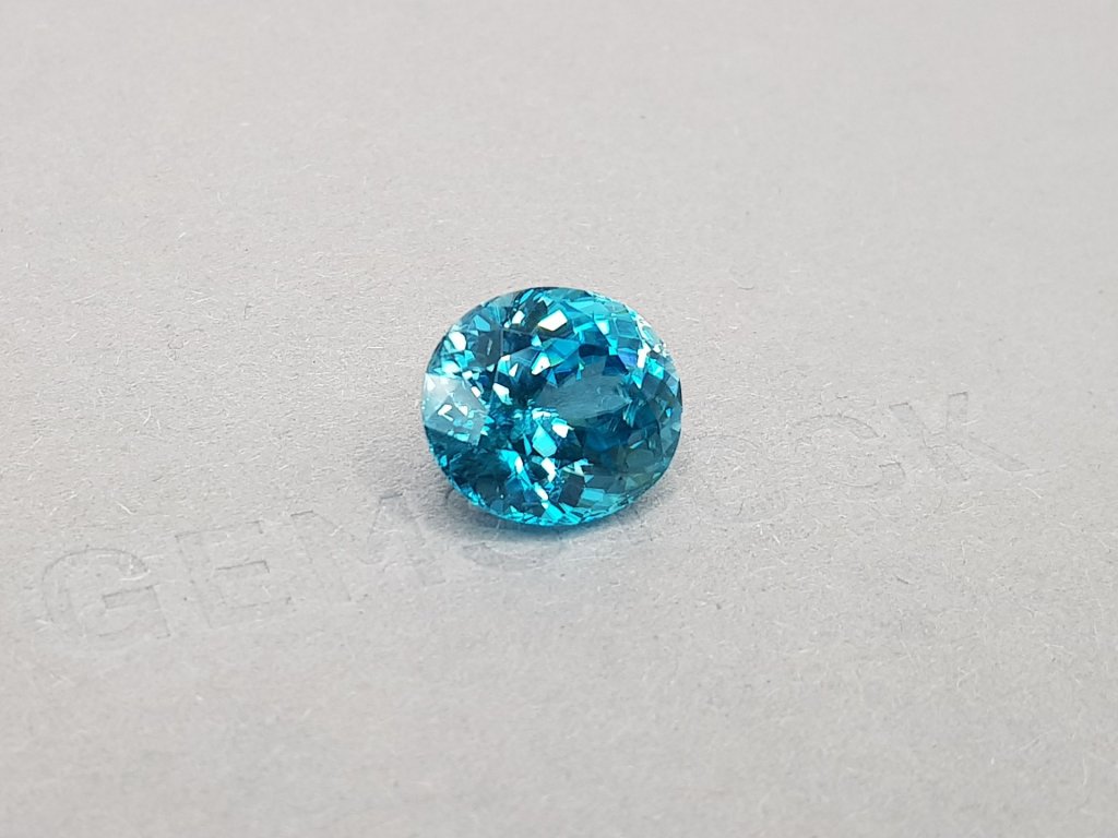 Neon blue oval cut zircon 10.92 ct Image №2