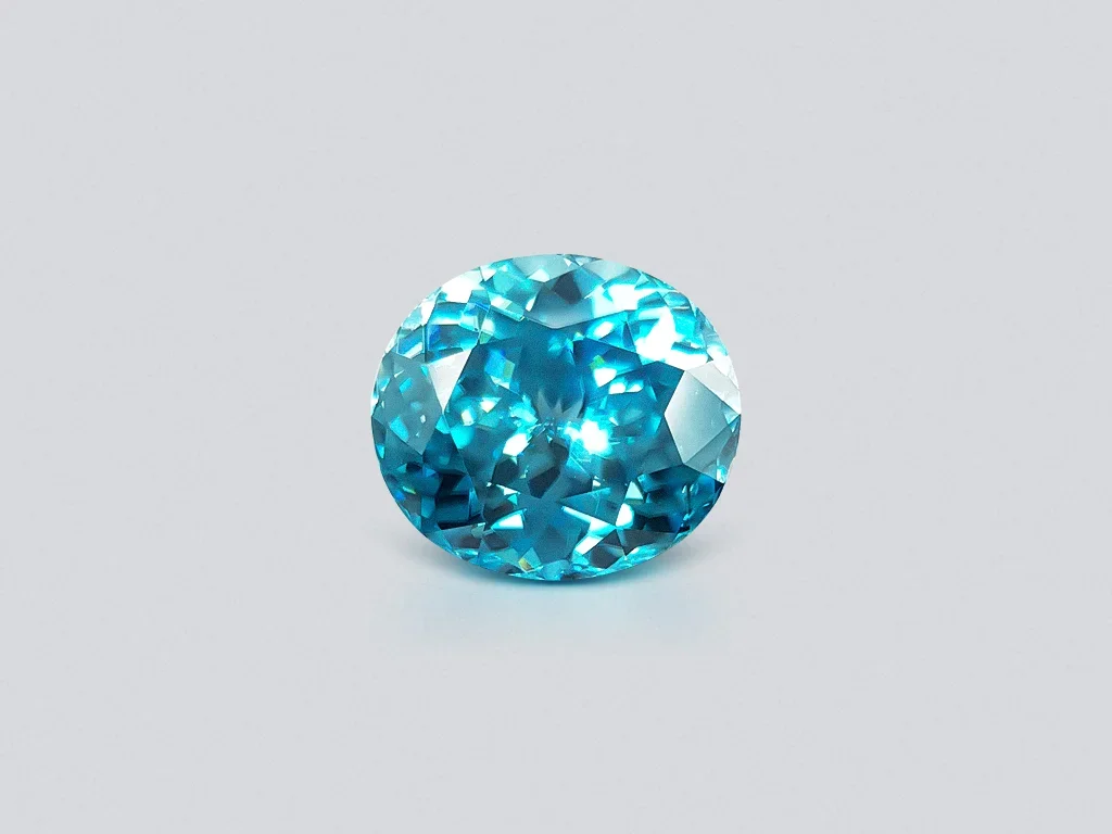 Neon blue oval cut zircon 10.92 ct Image №1