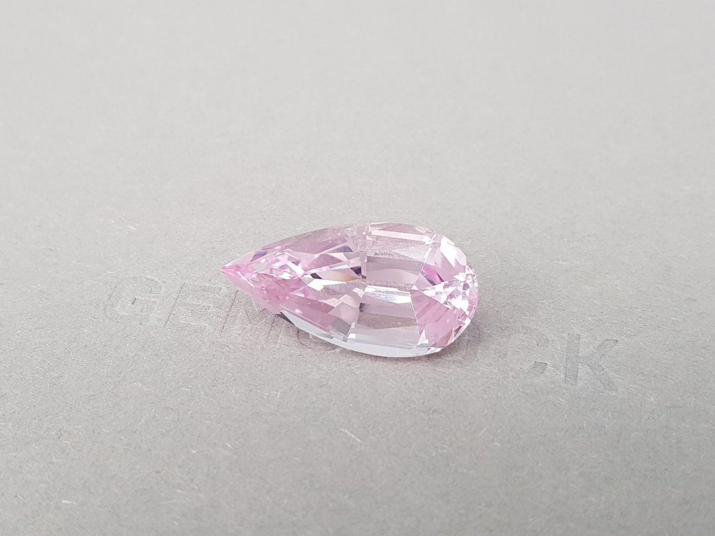 Rare intense pink pear cut morganite 14.86 carats Image №3