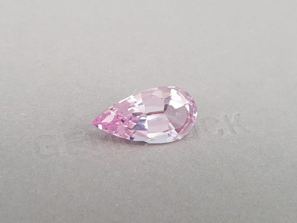 Rare intense pink pear cut morganite 14.86 carats Image №2