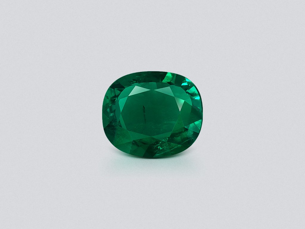 Emerald Vivid Green cushion cut 0.93 carats, Panjshir Image №1