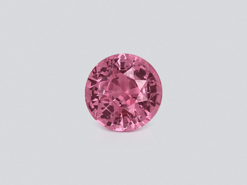 Saphir Padparadscha orange-rose non chauffé, taille ronde, 2,02 carats, Sri Lanka Image №1