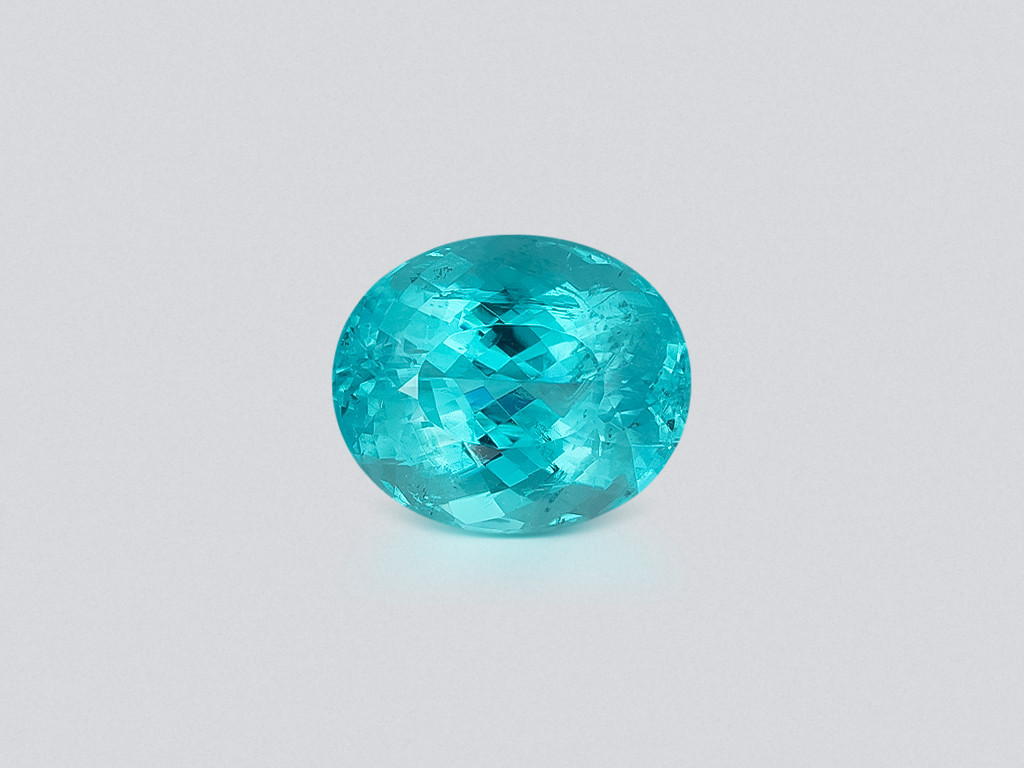Turmalina Paraiba azul neón de talla ovalada de 3,44 quilates, África Image №1