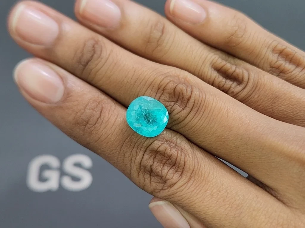 Neon Paraiba tourmaline oval cut 7.03 carats, Africa Image №2