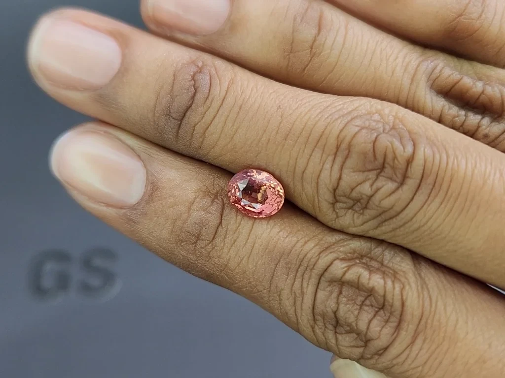 Unheated sapphire Padparadscha oval cut 2.00 carats, Sri Lanka  Image №2