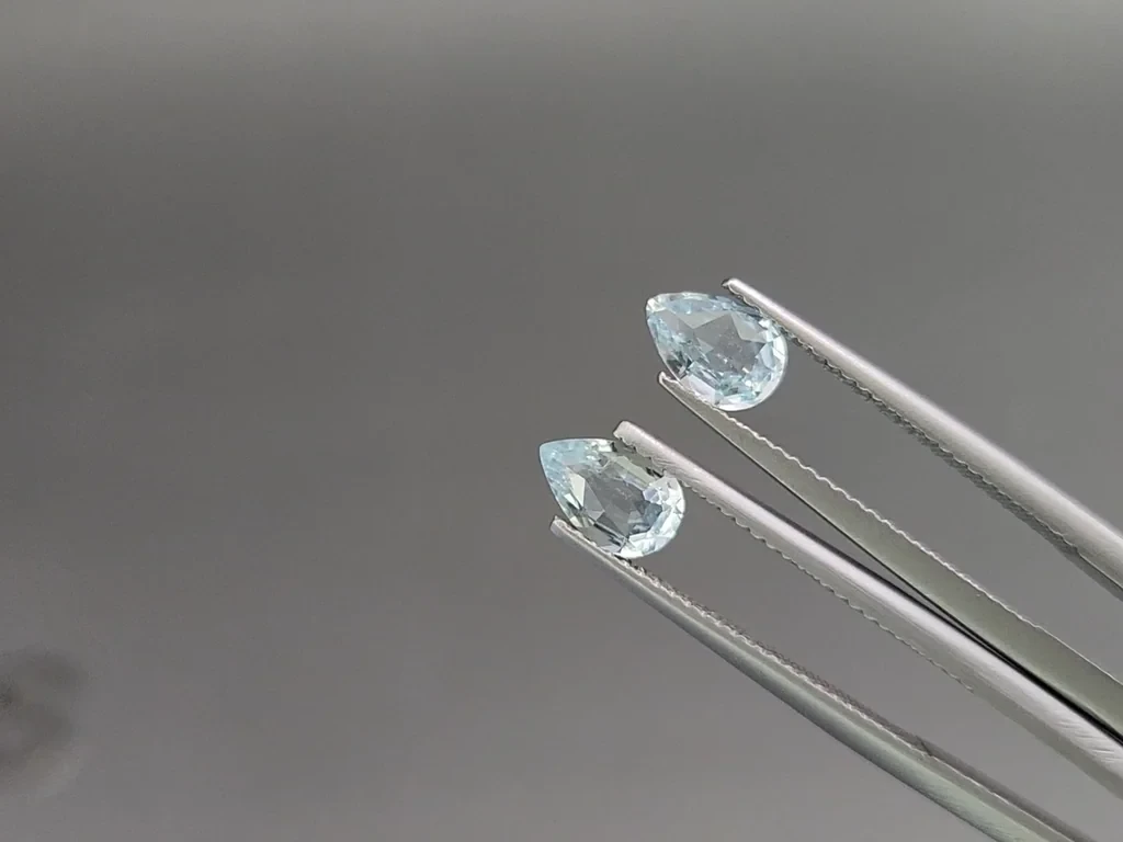 Satz aquamarine im birnenschliff 2,14 karat, Madagaskar Image №4