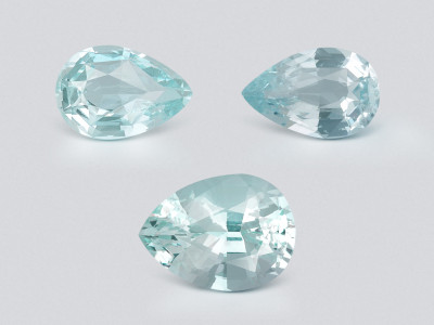 Satz aquamarine im birnenschliff 2,14 karat, Madagaskar photo
