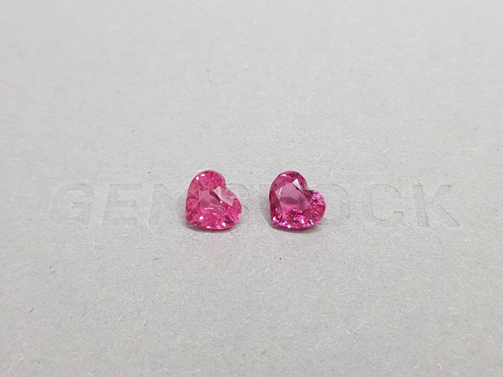 Pair of vibrant pink Mahenge spinels 3.15 ct Image №1