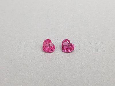 Pair of vibrant pink Mahenge spinels 3.15 ct photo