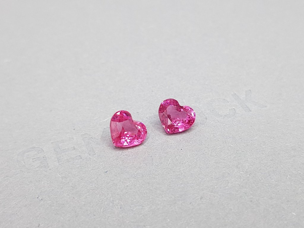 Pair of vibrant pink Mahenge spinels 3.15 ct Image №2