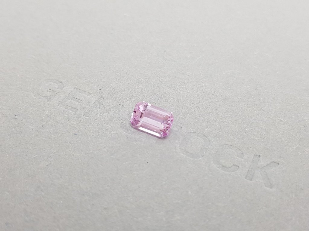 Pale pink unheated octagon cut sapphire 1.56 ct Image №3