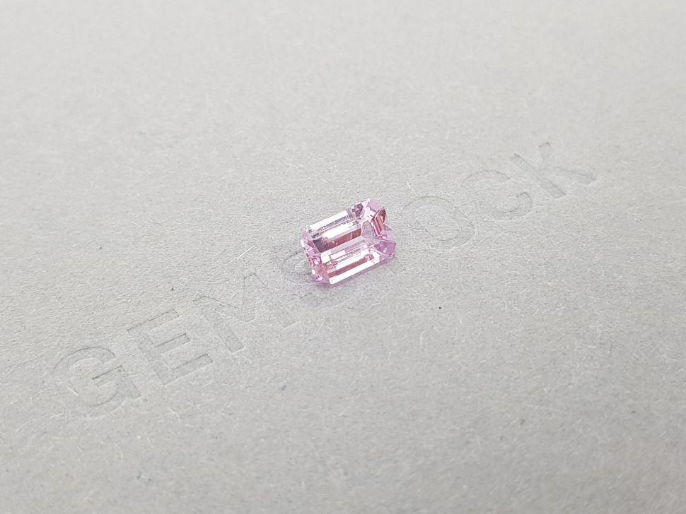 Pale pink unheated octagon cut sapphire 1.56 ct Image №2