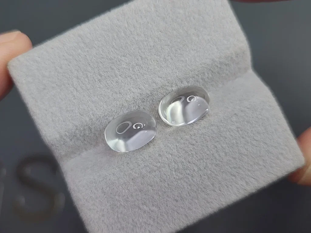 Pair of oval cut moonstones 6.04 carats, Burma Image №4