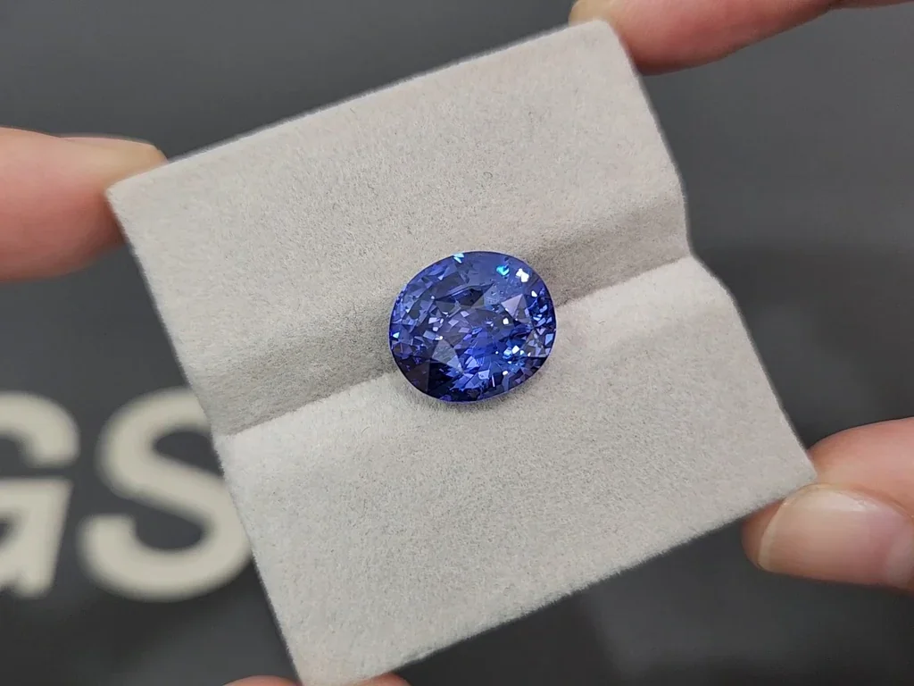 Saphir bleu taille ovale 9,01 carats, Sri Lanka Image №4