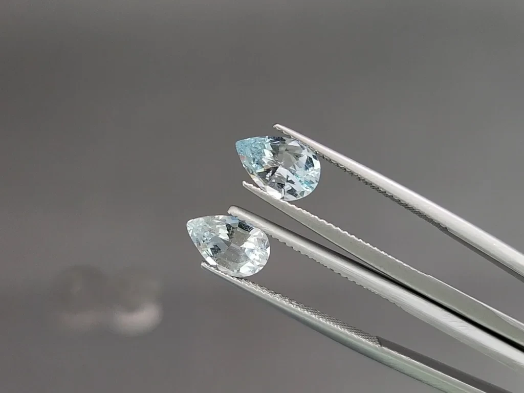 Satz aquamarine im birnenschliff 4,27 karat, Madagaskar Image №4