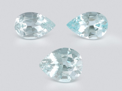 Ensemble aigues-marines taille poire, 4,27 carats, Madagascar photo