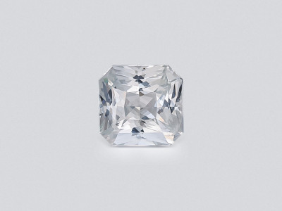 Saphir blanc taille radiant de 2,51 carats, Sri Lanka photo