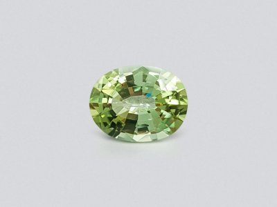 Yellowish green oval cut tourmaline 3.19 ct photo