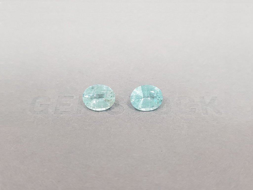 Pair of blue Paraiba tourmalines in oval cut 3.08 ct, Mozambique Image №1