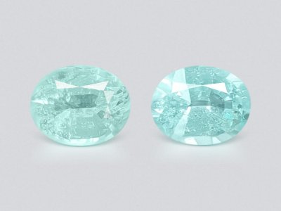 Pair of blue Paraiba tourmalines in oval cut 3.08 ct, Mozambique photo