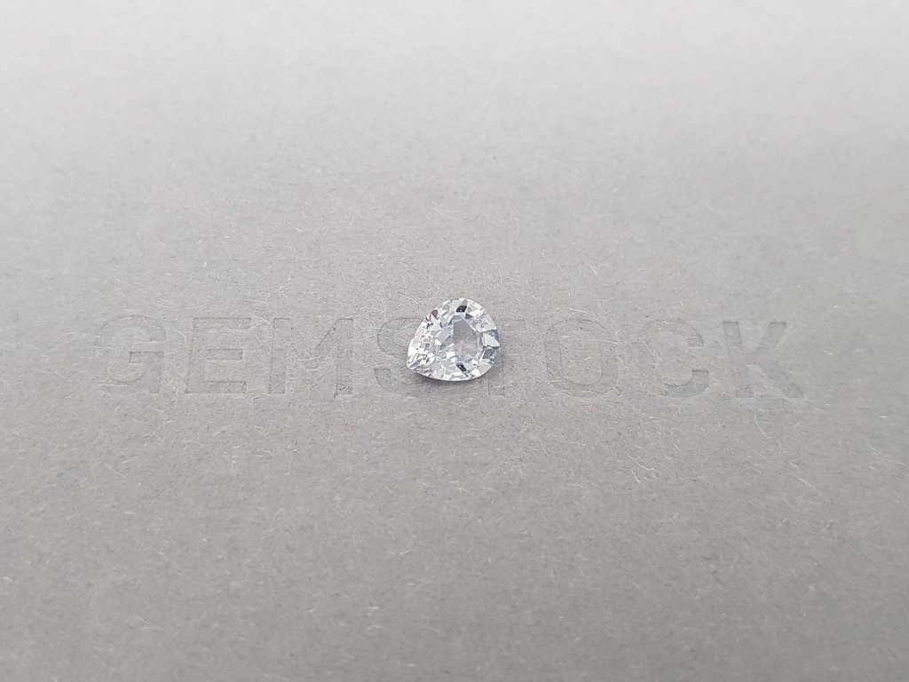 Untreated white sapphire in pear cut 1.03 ct, Madagascar Image №1